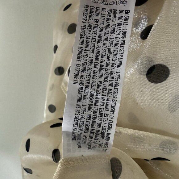 English Factory Organza Polka Dot Tiered Mini Dress Babydoll A-Line Small Ruffle - Picture 7 of 8